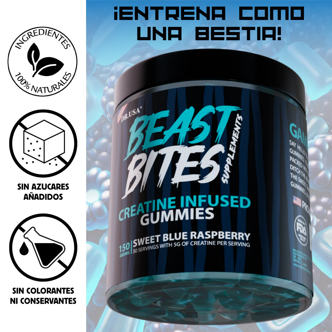 Beast Bites Creatine, Gomitas de creatina - Suplemento deportivo