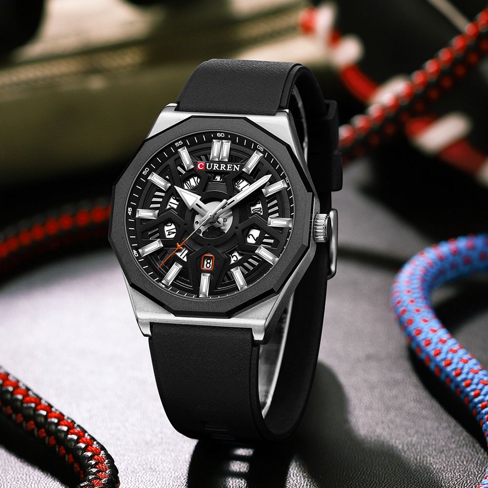 Reloj Curren 8437 negro - Elegancia clásica Elegante reloj Curren Deportivo