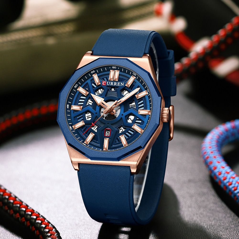 Reloj Curren azul - Diseño sofisticado Elegante reloj Curren Deportivo