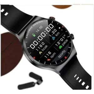 Reloj Inteligente smartwatch Sk6 color negro - Vista frontal con pantalla HD activa